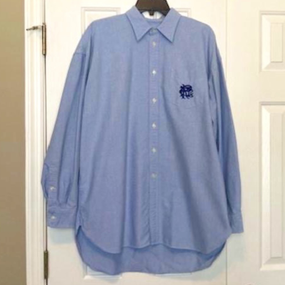 Lauren Ralph Lauren Boyfriend Fit Oxford Button Down Blue XL